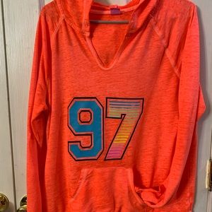 Juniors Kohls Hoodie Neon Orange XXL